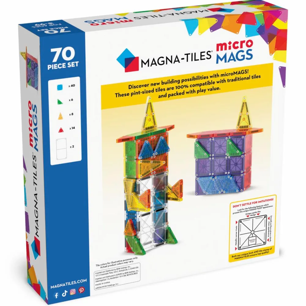 Online Magna-Tiles | microMAGS Deluxe, 70 stk