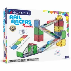 Online Magna-Tiles | Rail Racers Deluxe kuglebane, 90 stk