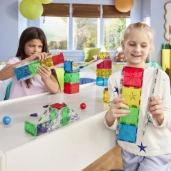 Online Magna-Tiles | Rail Racers Deluxe kuglebane, 90 stk