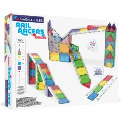 Online Magna-Tiles | Rail Racers Deluxe kuglebane, 90 stk