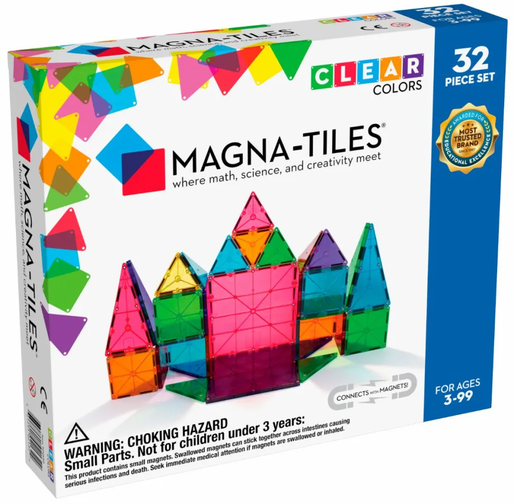 Magna-Tiles | Transparent 32 stk.