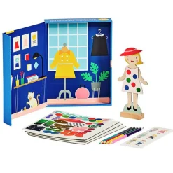 Best Petit Collage Magnetisk påklædningsdukke, Stylist