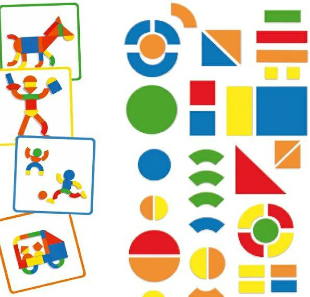 Djeco Magnetleg - Geoform, 66 dele