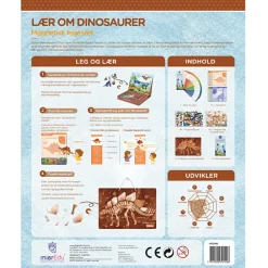 Sale mierEdu Magnetleg - Lær om dinosaurer, 80+ dele