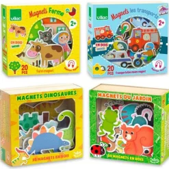 Clearance Vilac Magnetsæt i træ - Med motiver