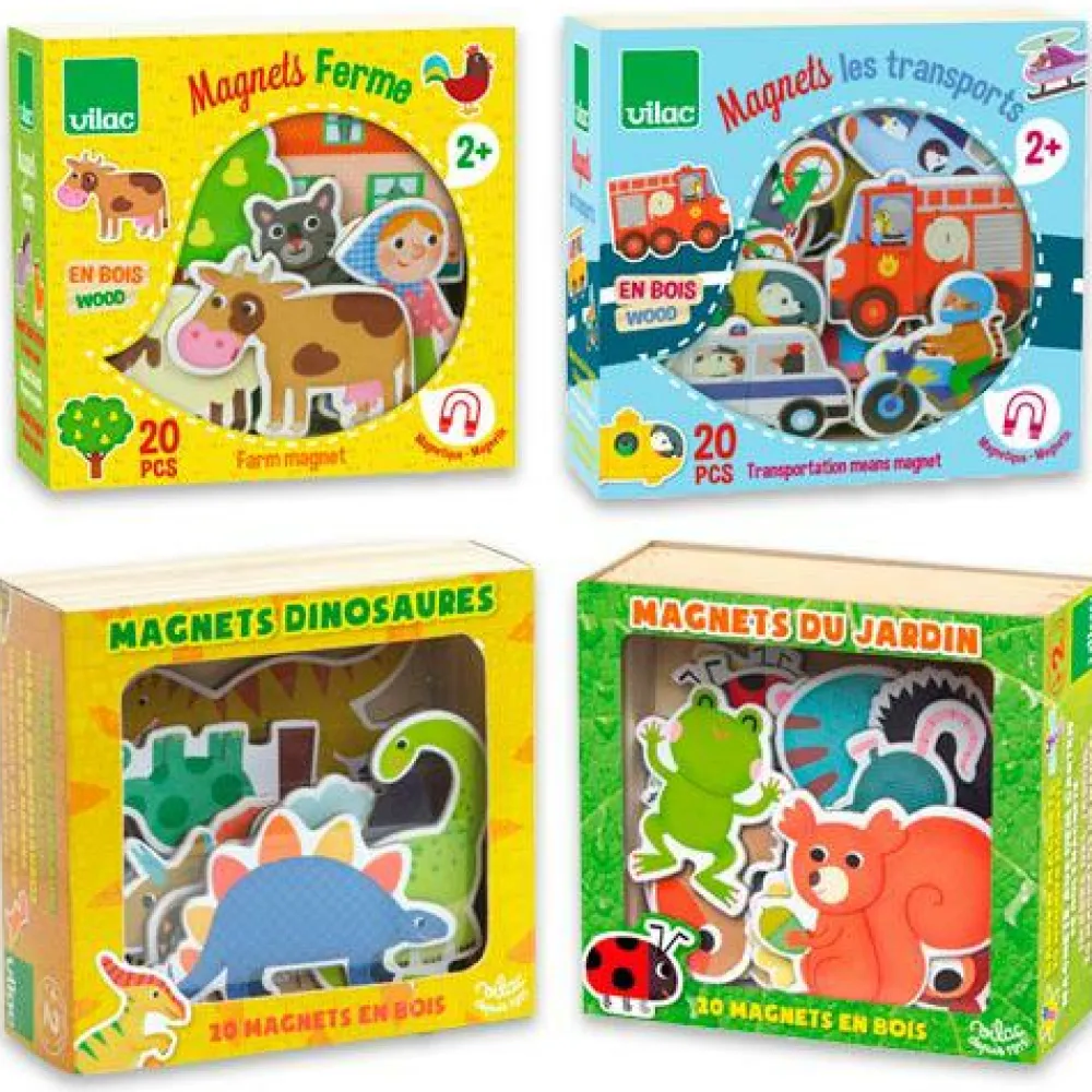 Clearance Vilac Magnetsæt i træ - Med motiver