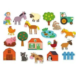 Clearance Vilac Magnetsæt i træ - Med motiver