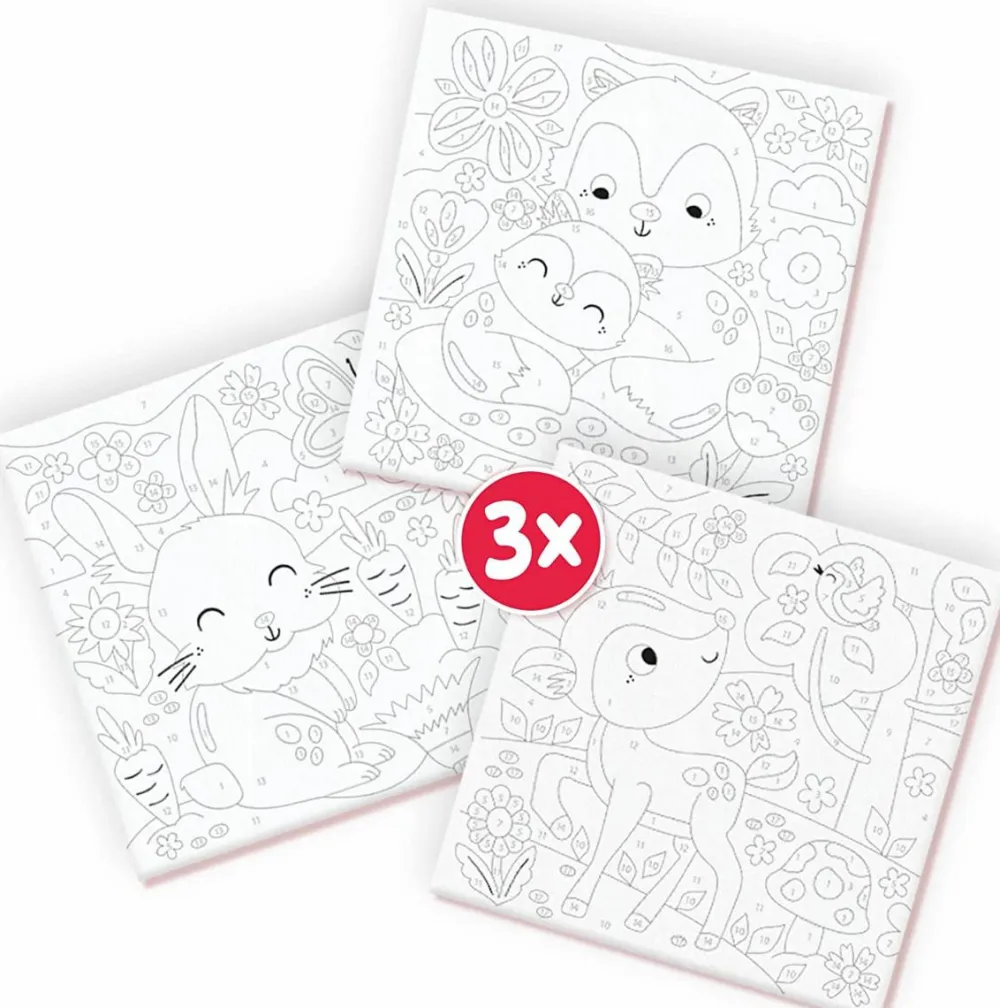 Online SES Creative Mal efter tal - Skovens dyr