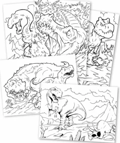 Online Malebog - Dinosaurer, 36 sider