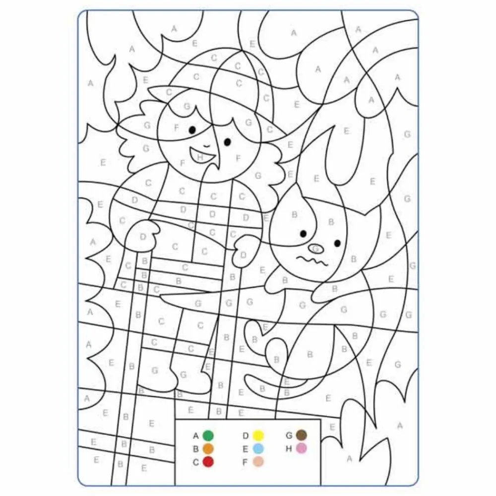 Sale Forlaget Bolden Malebog med farvekoder - Udrykning