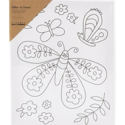 Online Creativ Company Malerlærred 24 x 30 cm - Smilende sommerfugl