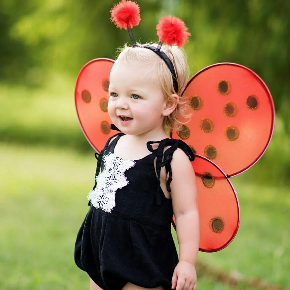 Clearance Great Pretenders Mariehøne - Vinger + hårbøjle, str. 3-7 år