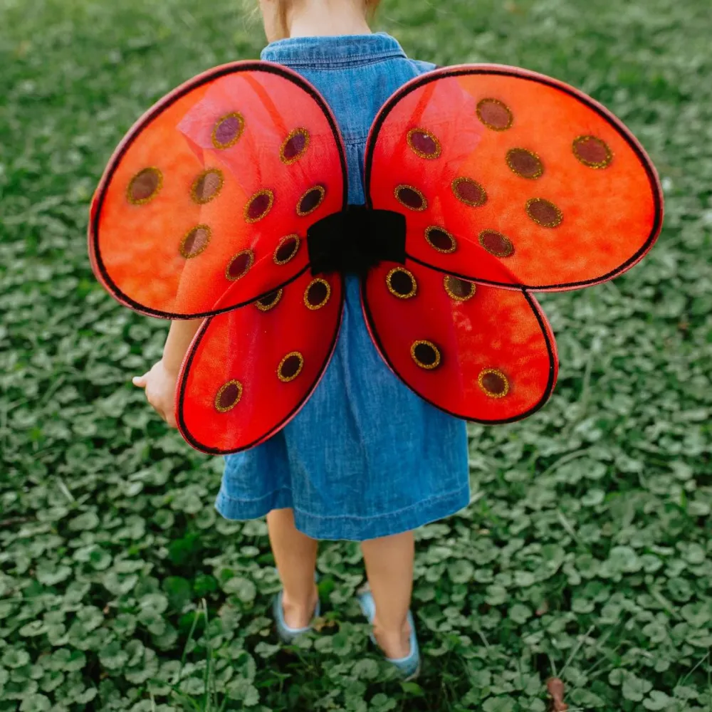 Clearance Great Pretenders Mariehøne - Vinger + hårbøjle, str. 3-7 år