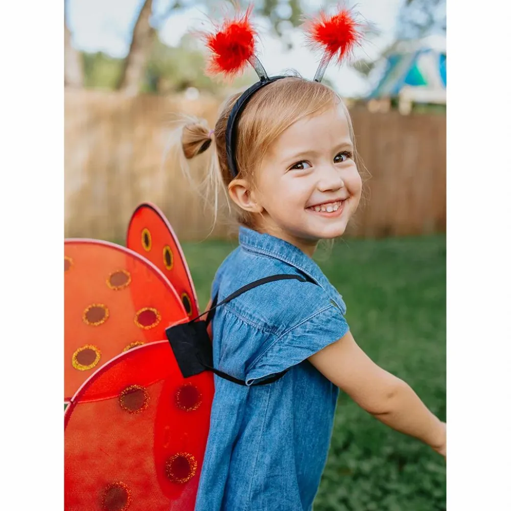 Clearance Great Pretenders Mariehøne - Vinger + hårbøjle, str. 3-7 år