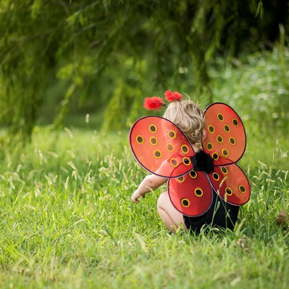 Clearance Great Pretenders Mariehøne - Vinger + hårbøjle, str. 3-7 år