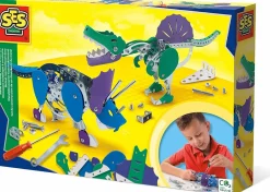 Sale SES Creative Metalbyggesæt - Triceratops + Spinosaurus