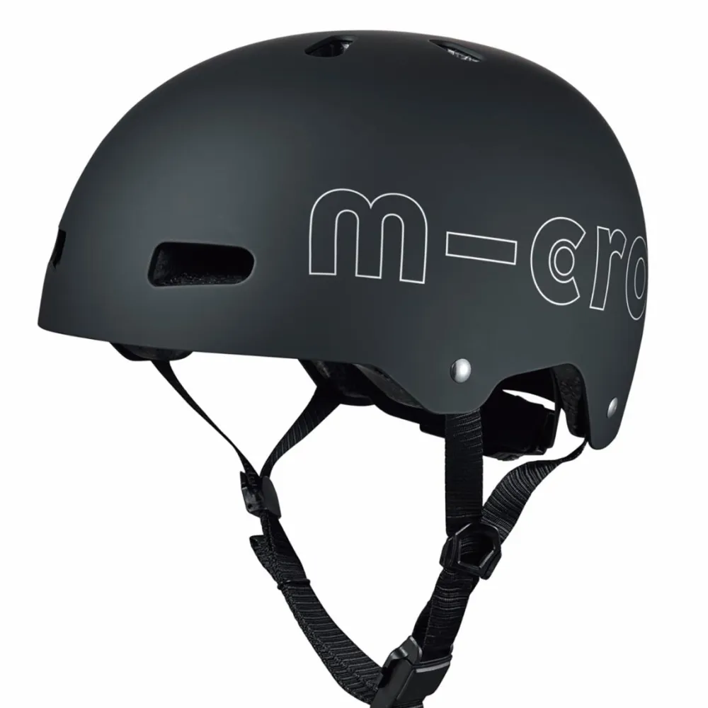 Micro cykelhjelm - Sort, 54-58 cm