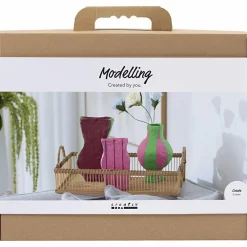 Best Creativ Company Modelleringskit med pulp - Vaser, 3 stk