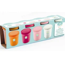 Discount Djeco Modellervoks - 4 x 140 gram - Lyse farver