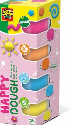 Outlet SES Creative Modellervoks - Happy, 4 x 90 gr.
