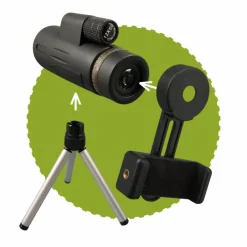 Discount Buki France Monokulær kikkert 12x - Inkl. smartphone adapter