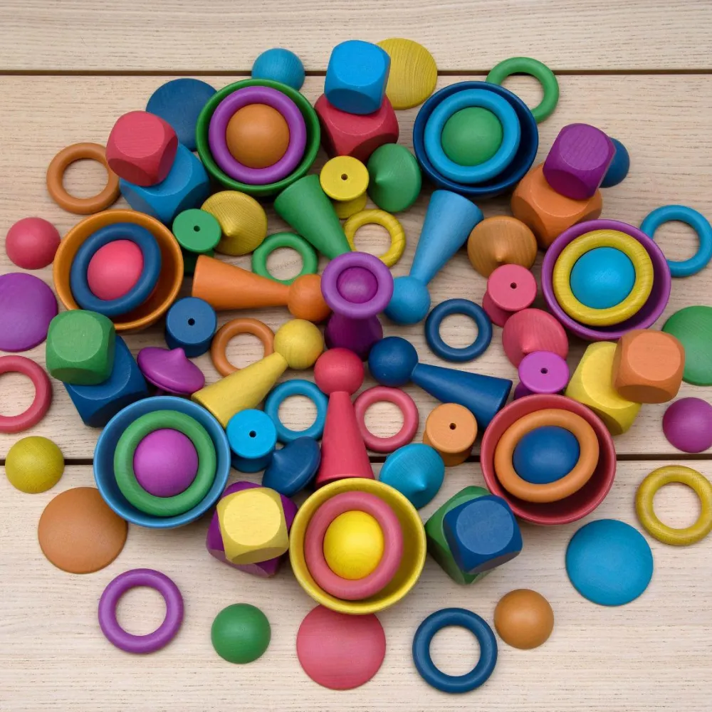 Outlet tickit® Montessori regnbue sæt, 84 dele