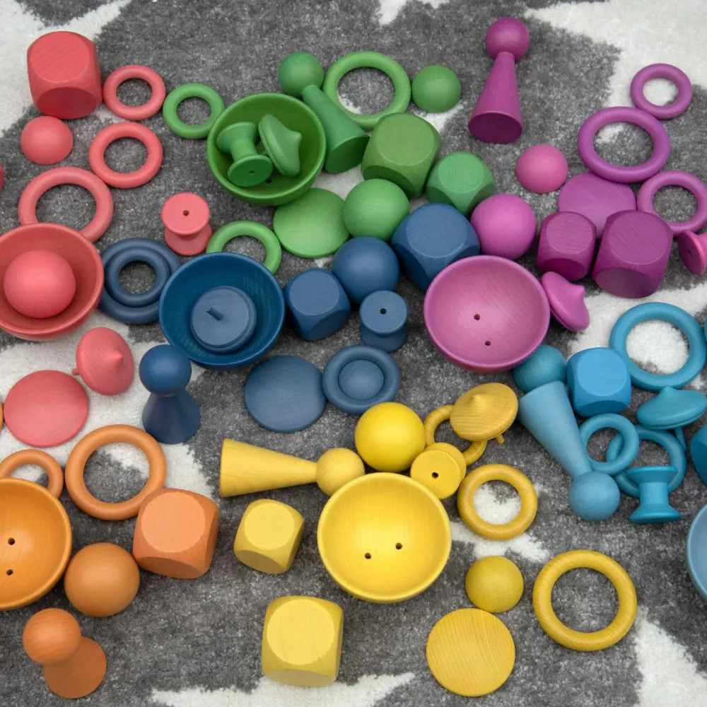 Outlet tickit® Montessori regnbue sæt, 84 dele