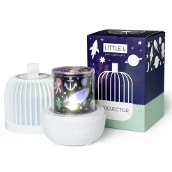 Outlet Natlampe med projektor og musik