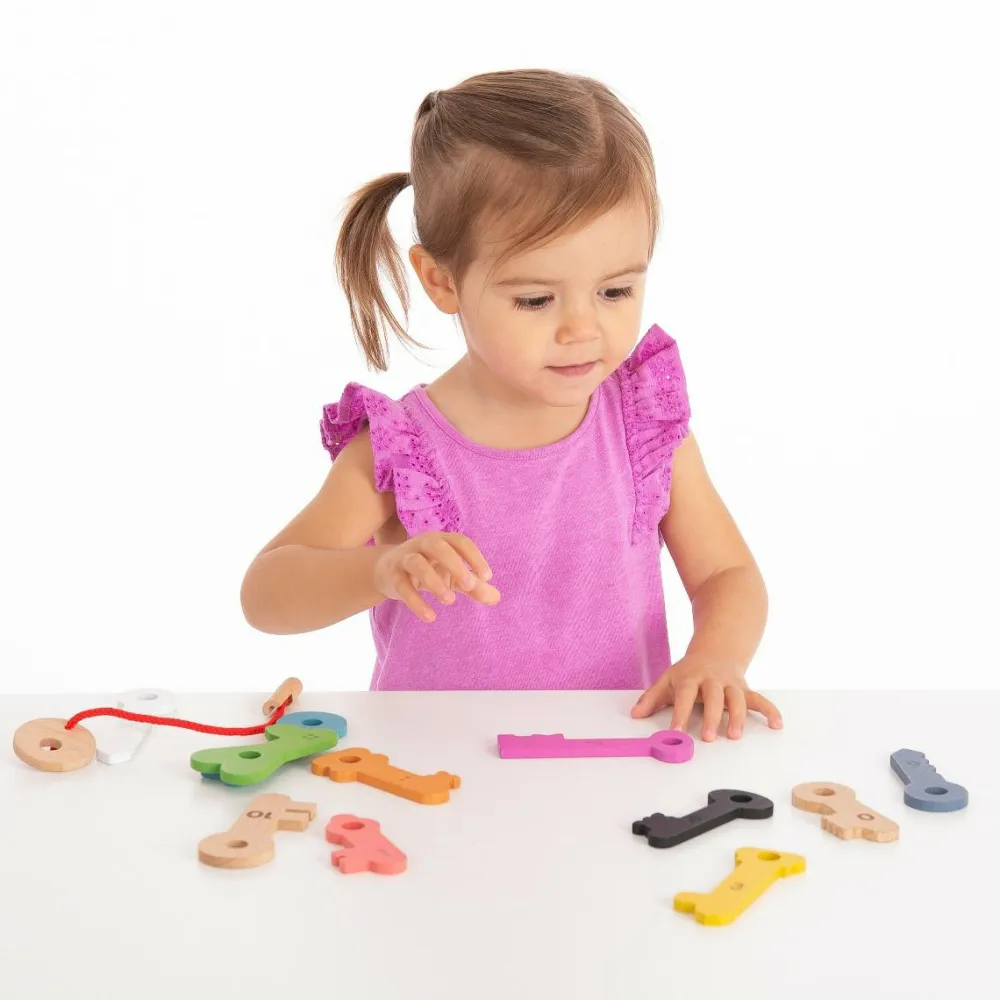 tickit® Nøgler af træ - Regnbue, 11 stk