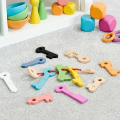 tickit® Nøgler af træ - Regnbue, 11 stk