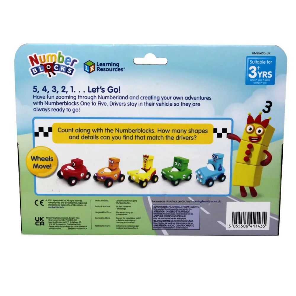 Clearance Learning Resources Numberblocks - Fem gode venner i deres biler