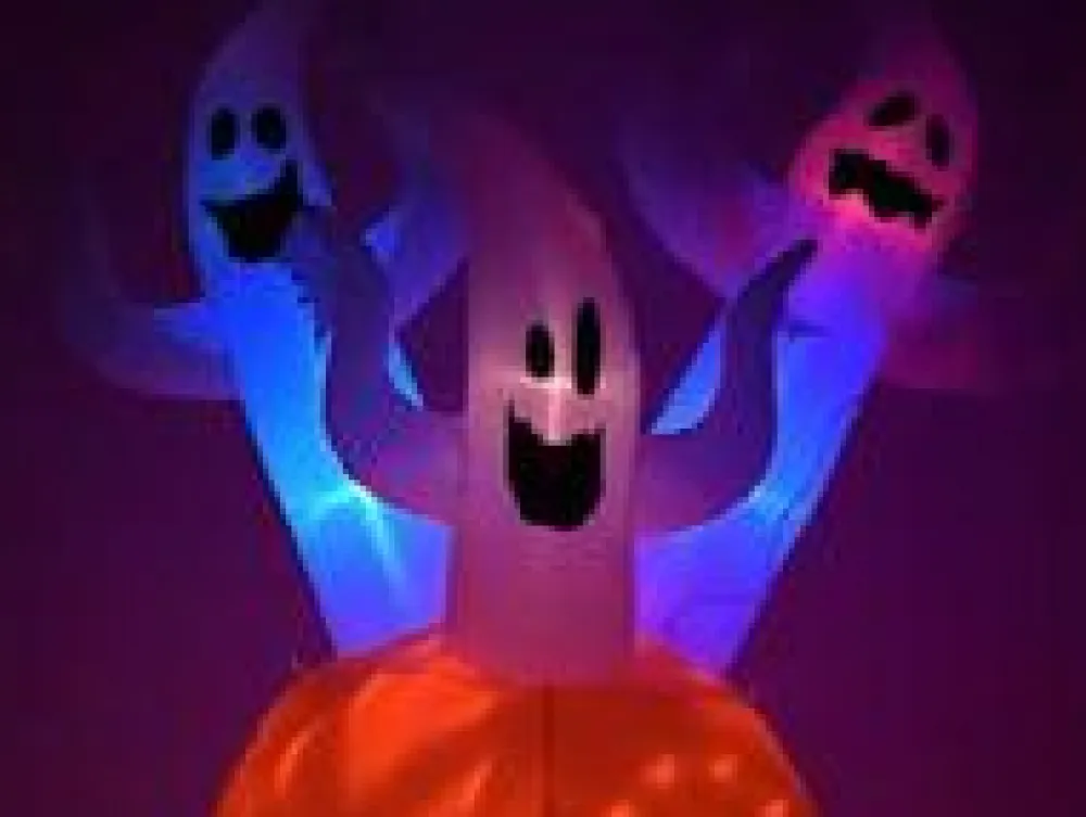 Discount Oppusteligt Halloween-græskar med lys, 180 cm