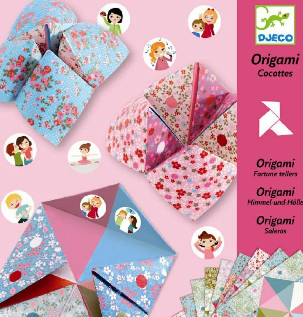 Outlet Djeco Origami - Flip-flappere i lyse farver