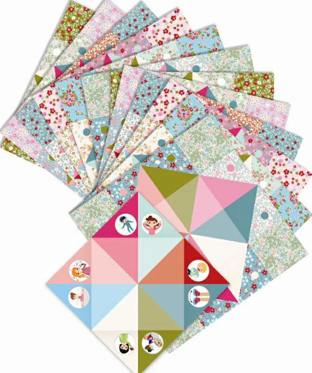 Outlet Djeco Origami - Flip-flappere i lyse farver