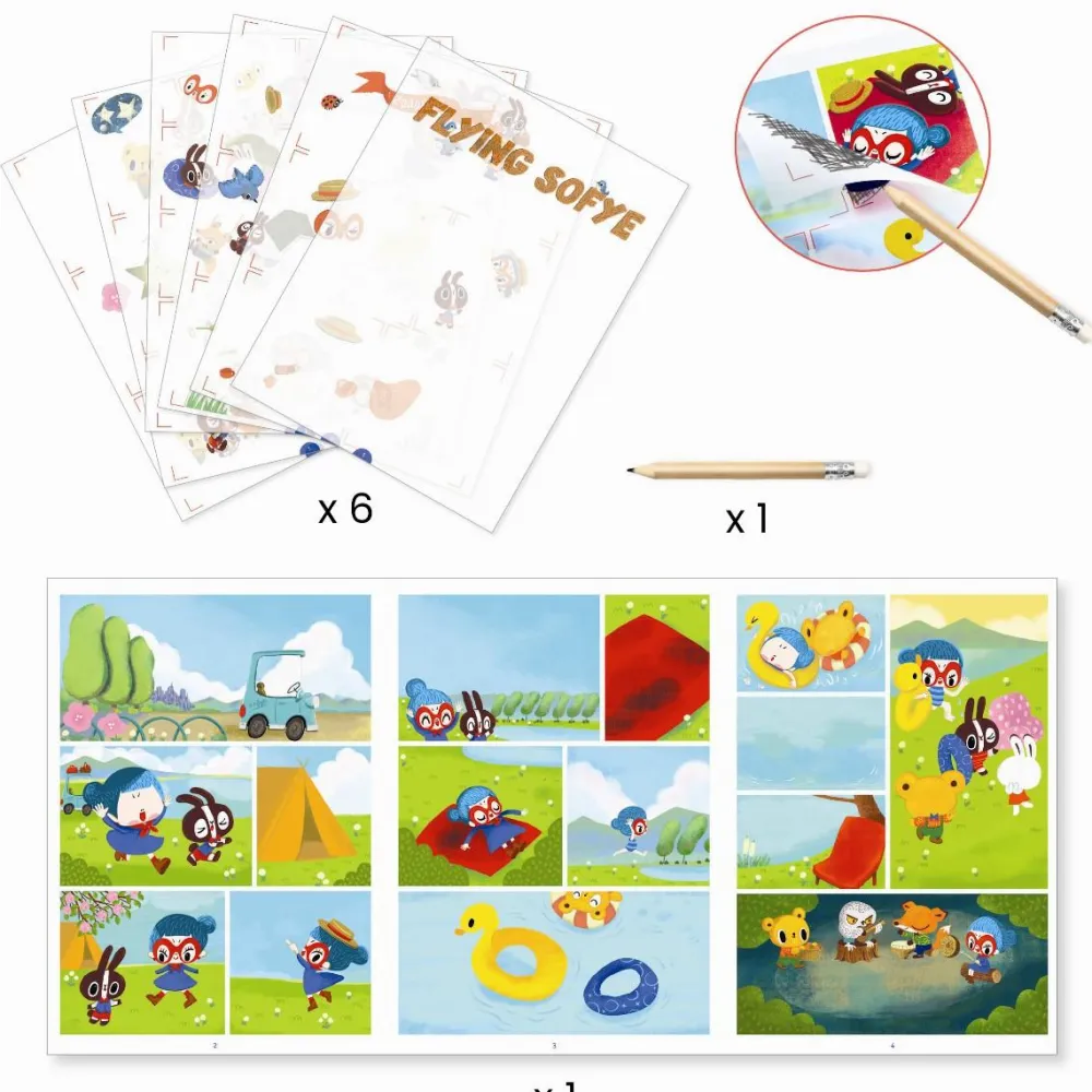 Best Djeco Overføringsbilleder - Flyvende Sofie