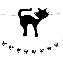 Sale Papirguirlande - Katte, 300 cm