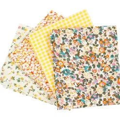 Best Creativ Company Patchworkstof 45 x 55 cm - Gul, 4 stk