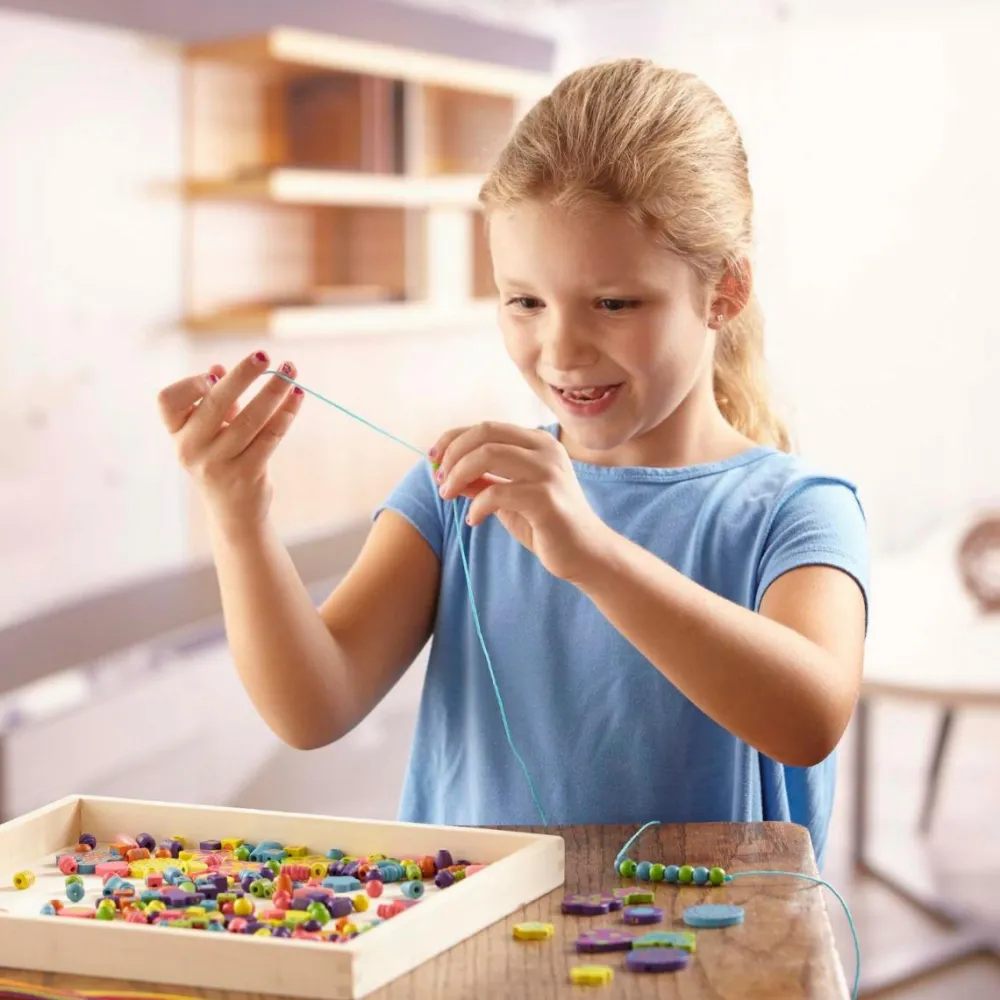 Discount Melissa & Doug Perler i træ - Sommerfugle og hjerter