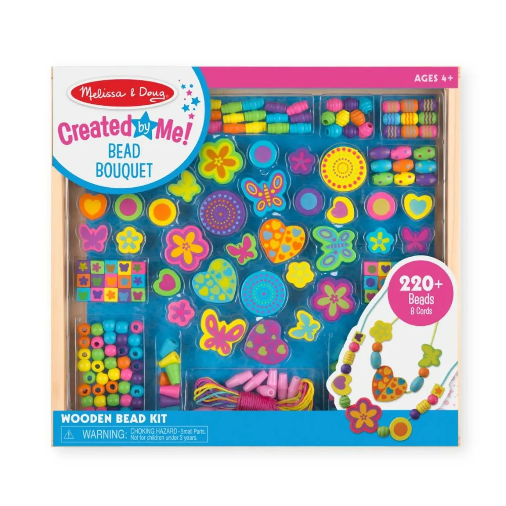 Discount Melissa & Doug Perler i træ - Sommerfugle og hjerter