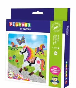 Clearance Playbox Perlesæt - Hest og sommerfugl, 2.000 stk