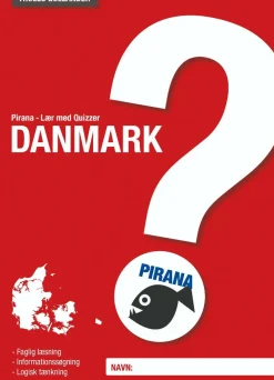 New Pirana træningshæfte - Lær med Quizzer: Danmark