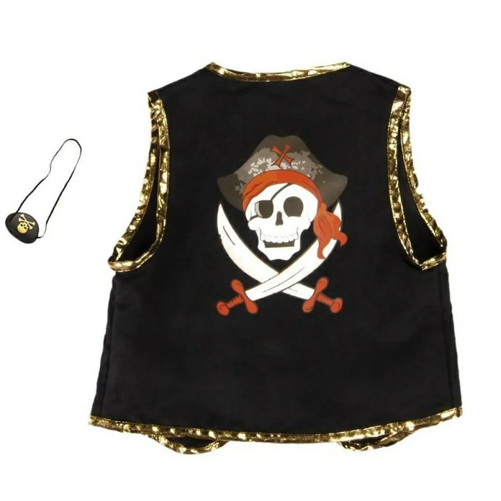 Best Great Pretenders Piratvest + piratklap, str. 5-6 år