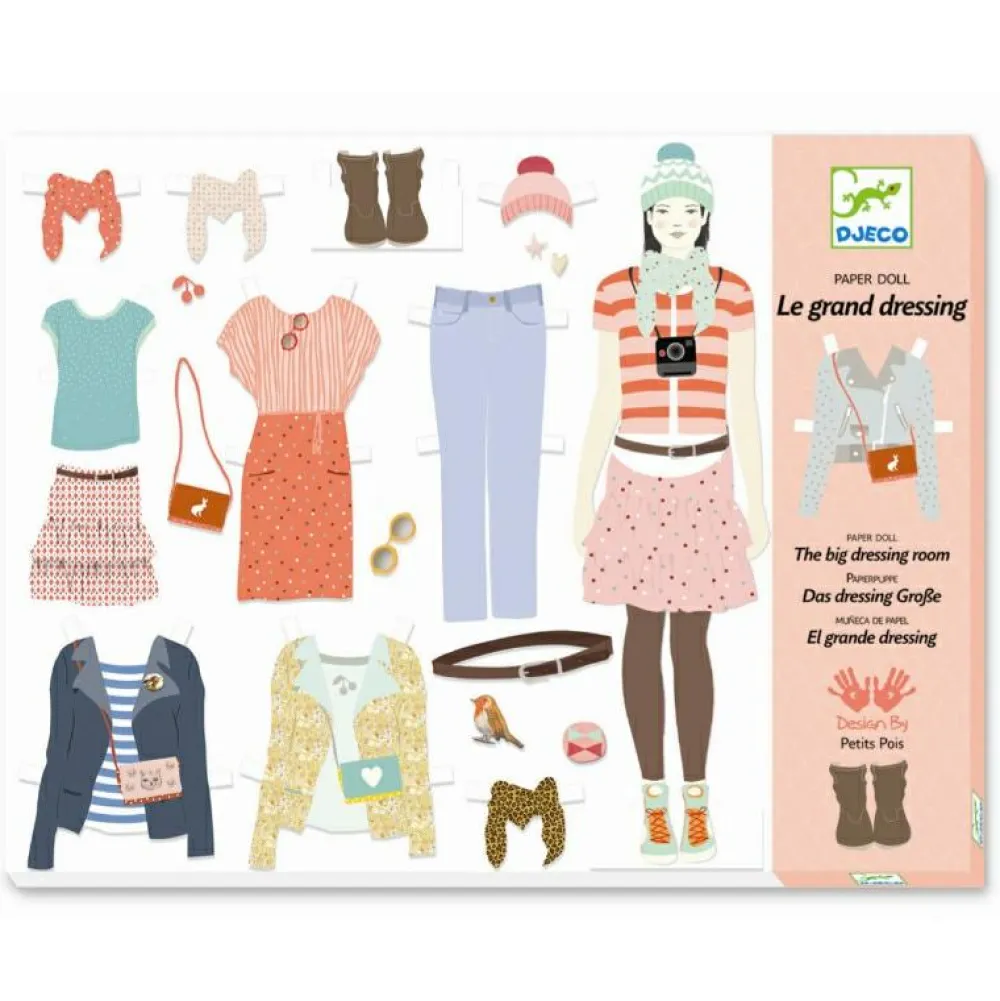 Discount Djeco Påklædningsdukke - 100+ dele