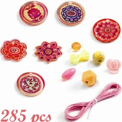 Clearance Djeco Plastperler - Blomster, 285 stk.