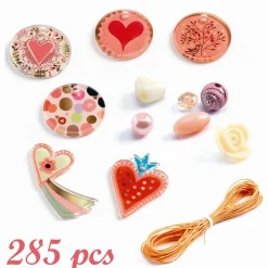 Online Djeco Plastperler - Hjerter, 285 stk