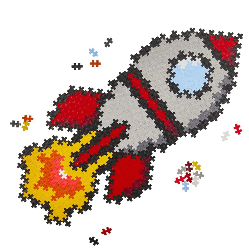 New Plus-Plus - Puzzle By Number, Raket 500 stk