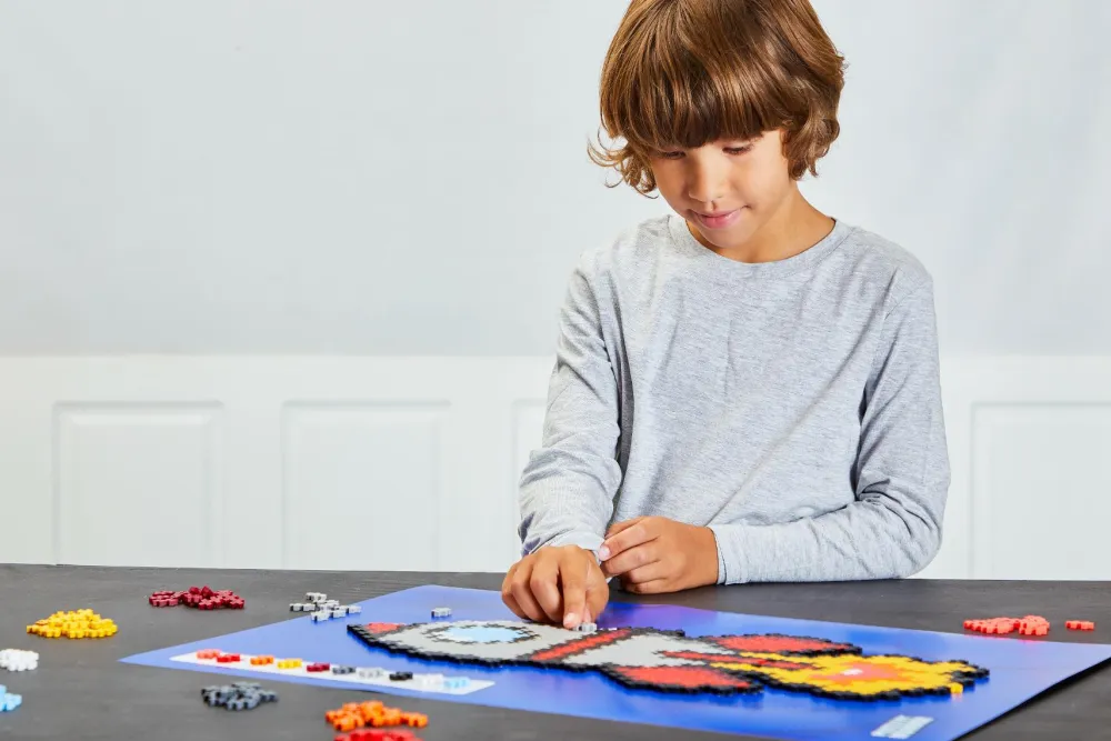 New Plus-Plus - Puzzle By Number, Raket 500 stk