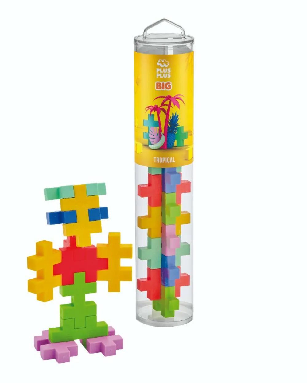 New Plus-Plus BIG i rør - Tropical Mix, 15 stk
