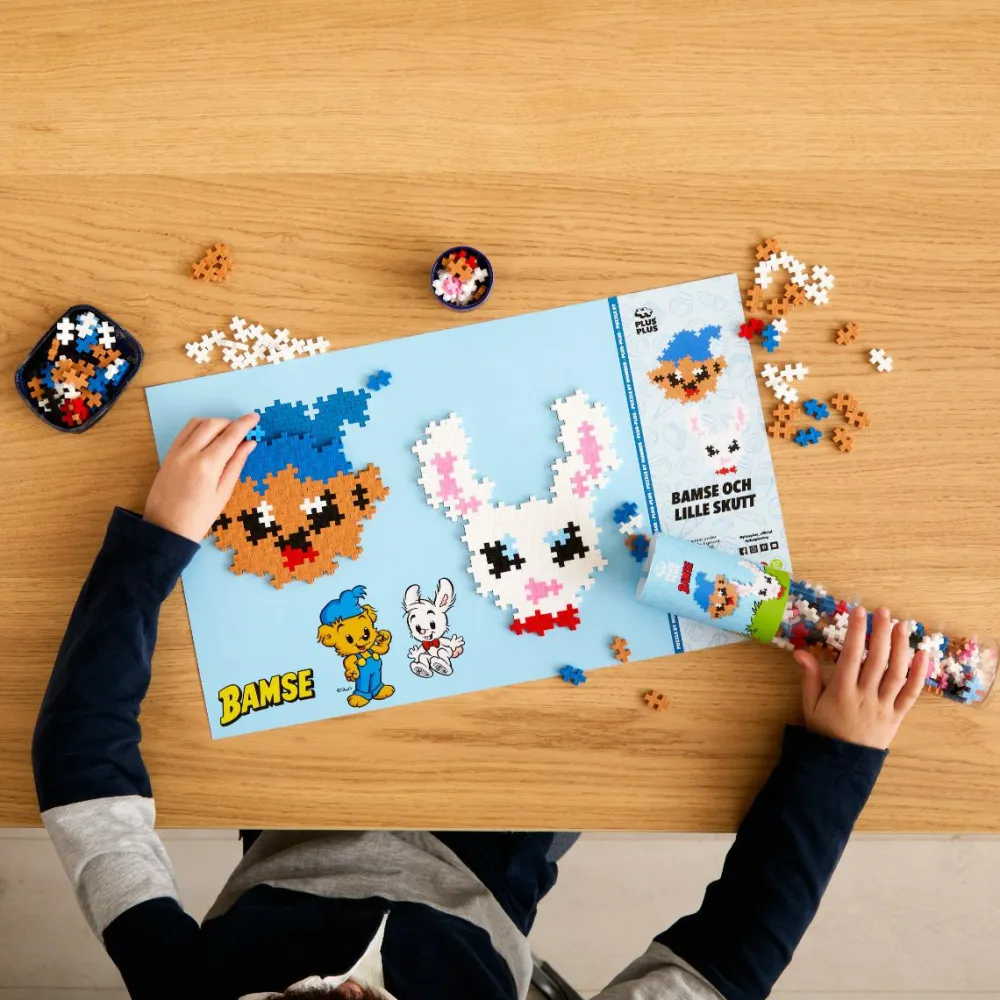 Outlet Plus-Plus i rør - Bamse & Lille Hopsa, 240 stk