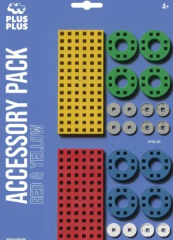 Clearance Plus-Plus tilbehørspakke - Rød & Gul, 30 dele